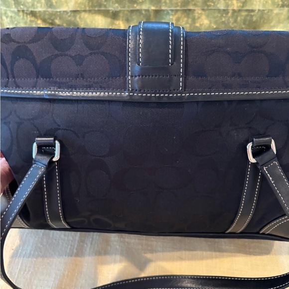 Coach Black Signature Canvas and Leather Bag  K3J-6848